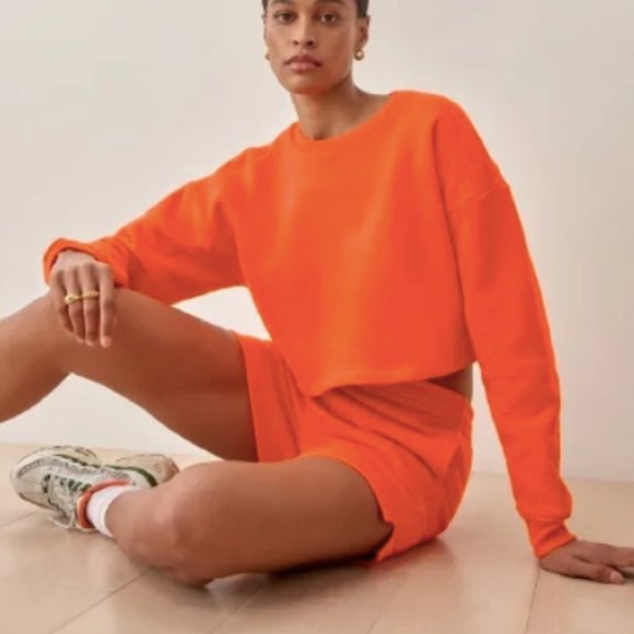 Reformation Tops - Reformation Orange Sweatshirt Cropped
